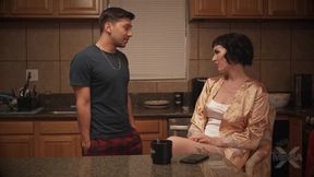 Step Mom and Husband Caught in Taboo Tease