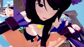 Futa Freya and Elsa wreck me POV as they swap and fuck me raw