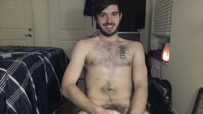 Seth Varga Sits Naked While He Jerks Off Chatting on Camera