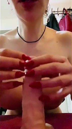 Dildo Enters Between My Breasts and Suck