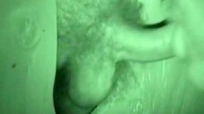 Nightvision gloryhole blowjob session