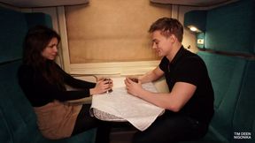 Neighbor Loses Cards and Gets Huge Dick on Adventure Train