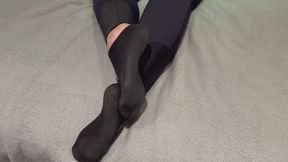 Part 2 - Ignoring you while scrolling on my phone – My Feet Rule in black socks