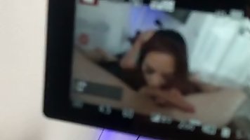 Big tits brunette MILF Trinity St. Clair rides dick and gets cumshot
