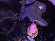 Gorilla monster uses barrel for cum sleeve!