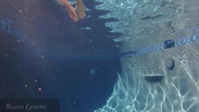 Underwater Pose Flow with Raven Lynette Wearing Skin Toned Bodysuit