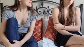 Hazel Simone, the stunning brunette, seduces her brother into fucking his sister's tight pussy