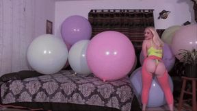 Galas Macaron 36 Balloons Mass Pop - HD mp4