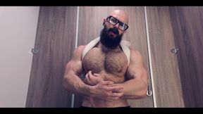 Pec God. Listen to My Hard Breathing and Look at My Bulging Muscles