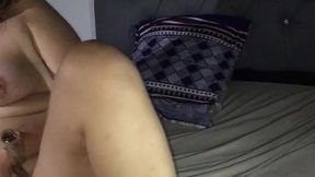 horny girl makes hot video at her stepdad's house.
