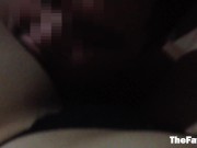 Asian couple licking