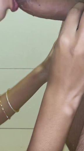 Must-share moment from "Desi Stepsister giving blowjob in bathroom - Hot Indian girl"