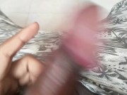 Uncut Sri lankan boy playing with foreskin.