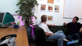 Three big titted babes get rough double penetration from horny clients at the restaurant