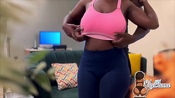 The neighbor fucked and nutted in my pussy after the gym