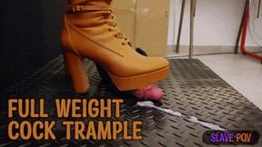 Full Weight Cock CBT Trample in Leather Brown Boots - (Slave POV Version) - Tamystarly - Cock Balls Crush, Bootjob, Trampling, Shoejob, Stomping