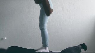 Trampling by 19 year old bimbos two