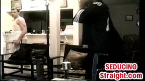 Amateur straight jock asslicked and cock sucked by DILF