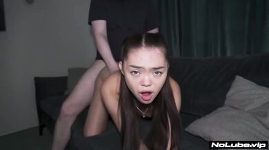 Asian Teen Cute Girl Amateur Big Cock Hard Rough Sex Facial Screaming Orgasm