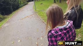 Lesbian Zlata Shine cuckolds her girlfriend for money and tries cock