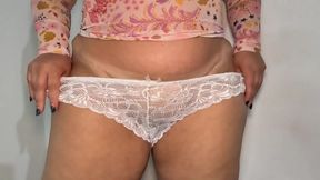 Fat ass shake. Stepmom trying on underwear