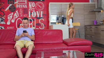 Ivi Rein Teases Stepbro Nikki Nuttz in Sizzling Blonde Blowjob Scene