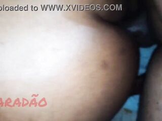 Wicked black hotty moaning and taking a shlong in her ass.