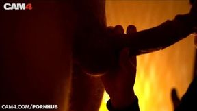 Close Up Amateur cocksucker takes it all in her mouth very juicy on CAM4
