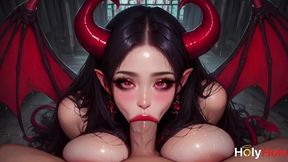 this devil is driving me crazy! she deep-throats my cock, and then i fuck her like a madman![ai]