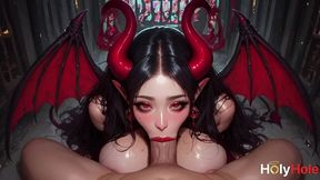 this devil is driving me crazy! she deep-throats my cock, and then i fuck her like a madman![ai]