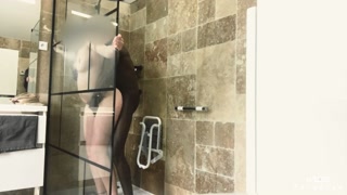 SEXTAPE in the shower - BIG ASS maid vs BBC boss - Amateur Interracial - WP