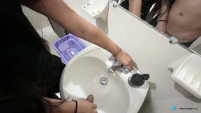 Horny cheater helps me with my penis