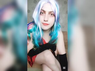 Large Bubble Ass Sexy Golden-haired White Booty Cute Skinny Ladyboy Crossdresser Kitty