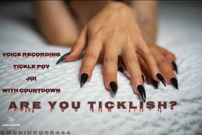 Are YOU ticklish? (audio)