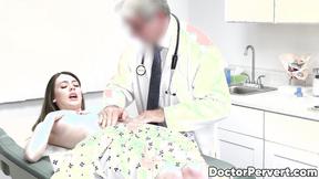 ”Michelle Anthony is concerned about her cunt so her doc fingers her to check”