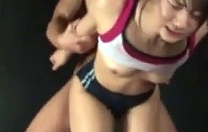 Jap babe loves tasking cumbaths