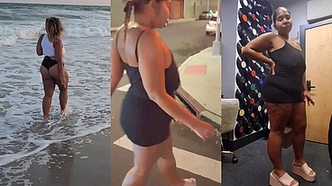 Beach Thong - Mini Skirt - Leg Tease - BBW - Puerto Rican Woman - Erotica - Sensual - Fantasy
