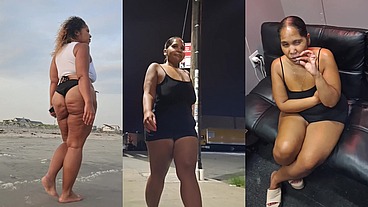 Beach Thong - Mini Skirt - Leg Tease - BBW - Puerto Rican Woman - Erotica - Sensual - Fantasy