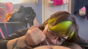 Chainsaw throats my cock so well, I love letting her go down on me, getting that wet, warm mouth, watching her stroke my ...