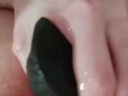 Femboy Trans Playing with Bad Dragon Rex And Getting tied the knot