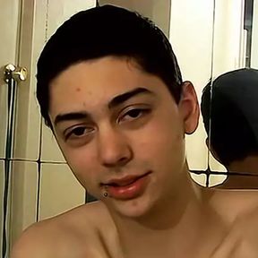 Straight thug joins his buddy Noah in cock stroking session