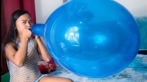 Sexy Camylle Kisses Licks Spits On And Blows To Pop 2 Balloons And A Condom