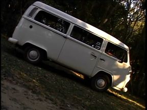Sexy Latina with round bottom gets fucked in the van