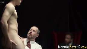 Mormon elder receives hand stimulation