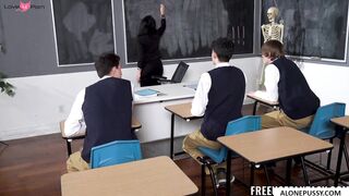 Italian Teacher's Lesson in Pleasure - MILF Fucks Student to Pass Exam