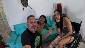 My cameraman came in and fucked my guest's ass while she was in bed with Maya