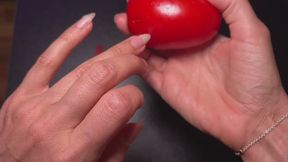 Natural nails destroying tomato