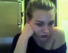 Sad gorgeous chicks gets really horny while chatting on internet