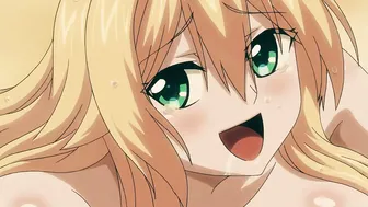 Hentai Video of Blonde Character with Glasses in Bathroom