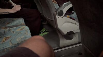 Kit Belove & Falcon Al share a bus ride and get a mouthful of cum